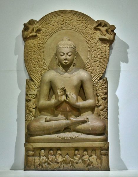 File:Buddha in Sarnath Museum (Dhammajak Mutra).jpg